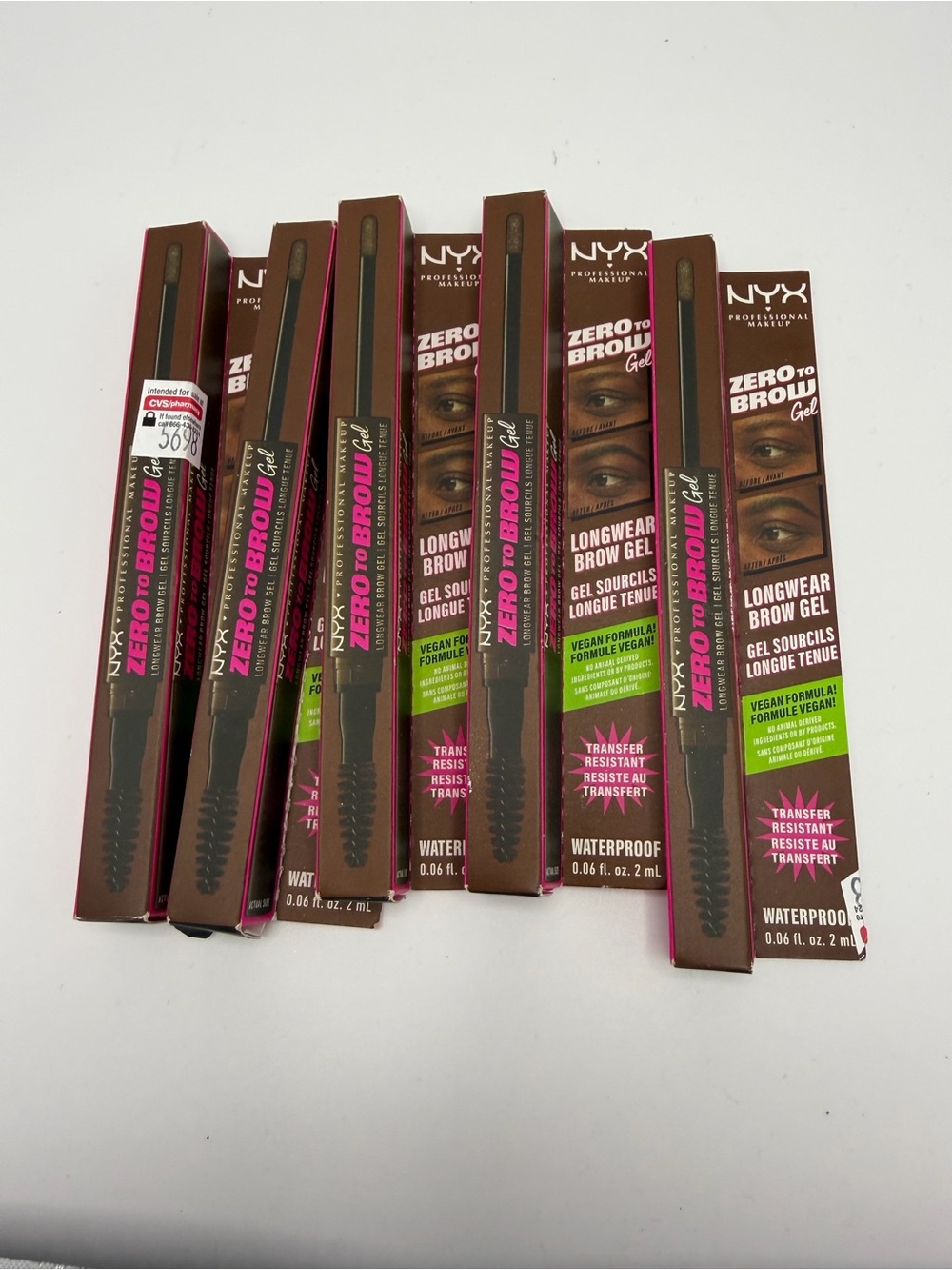 5 Pack- NYX Zero to Brow Gel - Chocolate